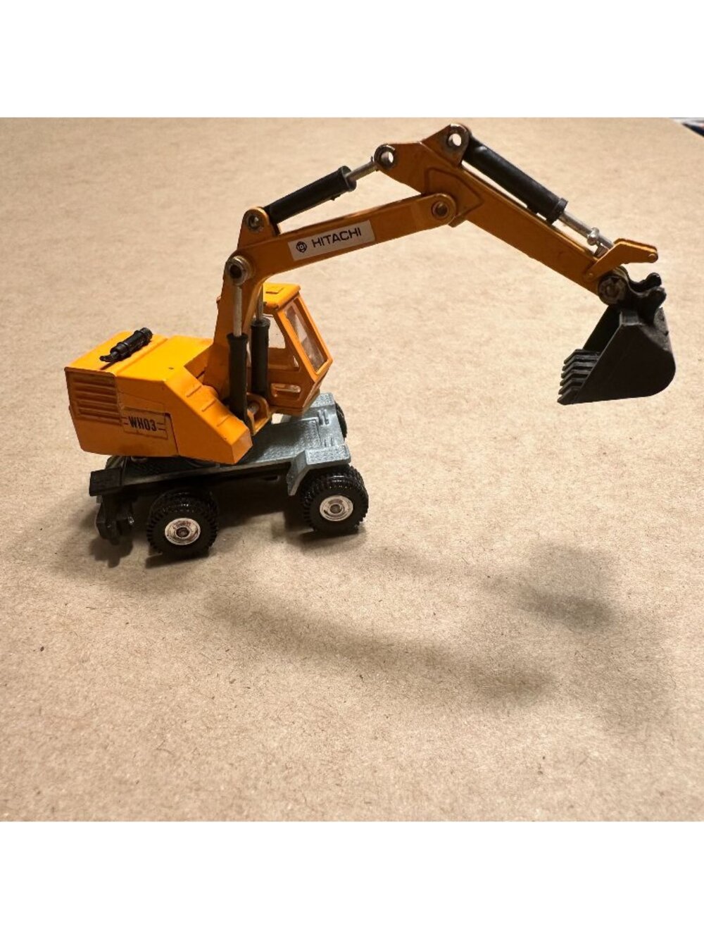 Vintage Grip Zechin Hitachi WH03 1:76 Scale Diecast Excavator Toy